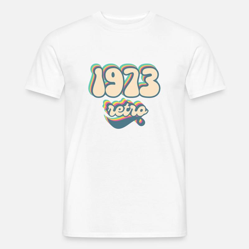 1973 Retro Geschenkidee - Männer T-Shirt - Weiß