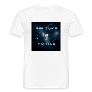 resistance is futile - Men's T-Shirt - white - Front - AI Model Male 178 dark (178cm)