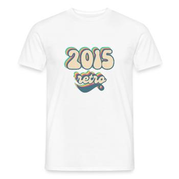 2015 retro idée cadeau - T-shirt homme - blanc - Devant - AI Model Male 178 dark (178cm)