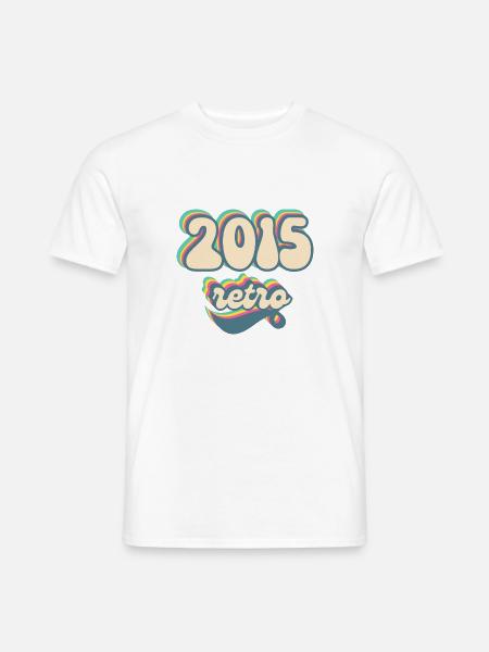 2015 Retro Geschenkidee - Männer T-Shirt - Weiß
