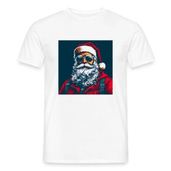 Santa Rocks - Männer T-Shirt - Weiß - Vorne - AI Model Male 178 dark (178cm)