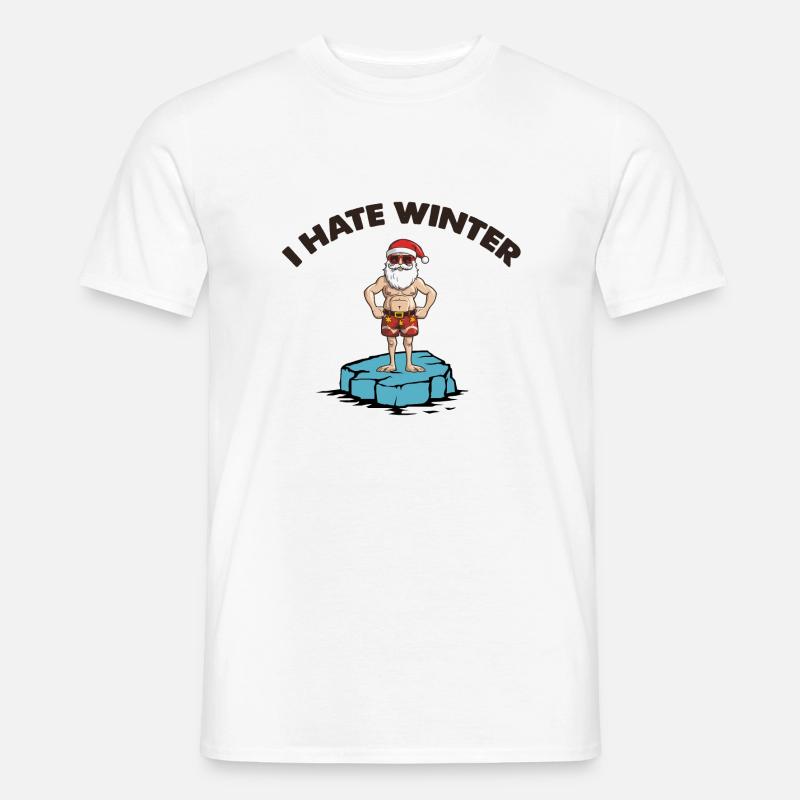 weihnachtsmann eisscholle winter - Männer T-Shirt - Weiß
