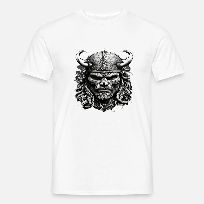 Wikinger Schädel - Männer T-Shirt - Weiß