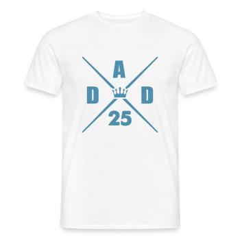 dad 25 papa - Männer T-Shirt - Weiß - Vorne - AI Model Male 178 dark (178cm)
