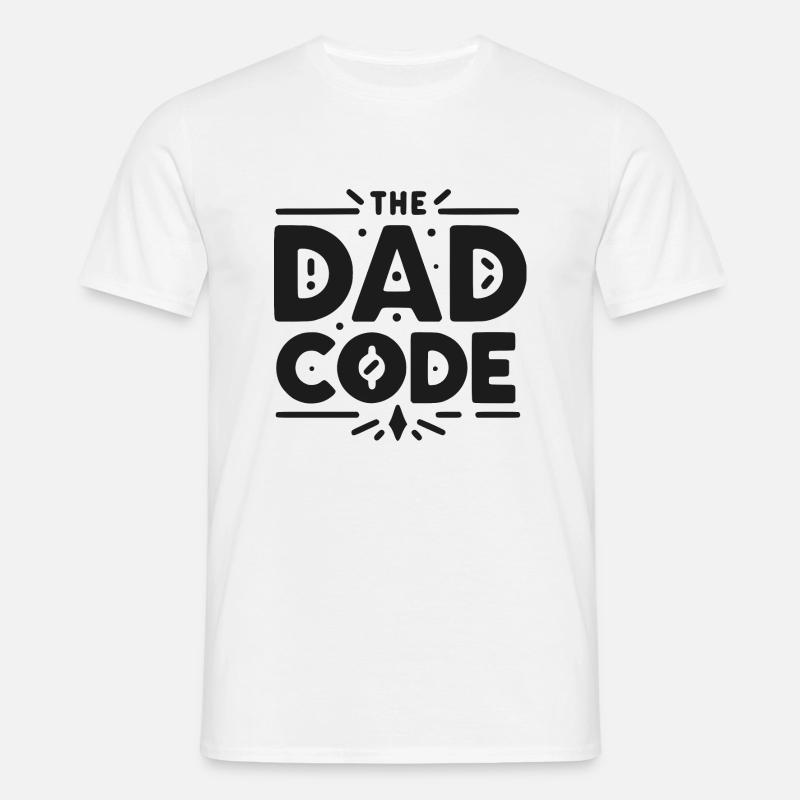 Der Papa-Code - Männer T-Shirt - Weiß