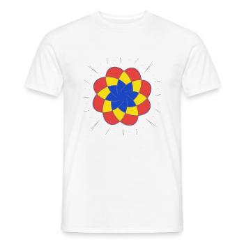 Abstrakte mit einen Mustern - Männer T-Shirt - Weiß - Vorne - AI Model Male 178 dark (178cm)