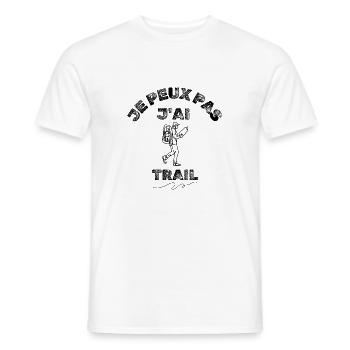 Humor | I can't I have trail - Men's T-Shirt - white - Front - AI Model Male 178 dark (178cm)