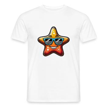 cooler Seestern Stern - Männer T-Shirt - Weiß - Vorne - AI Model Male 178 dark (178cm)