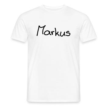 Markus - Männer T-Shirt - Weiß - Vorne - AI Model Male 178 dark (178cm)