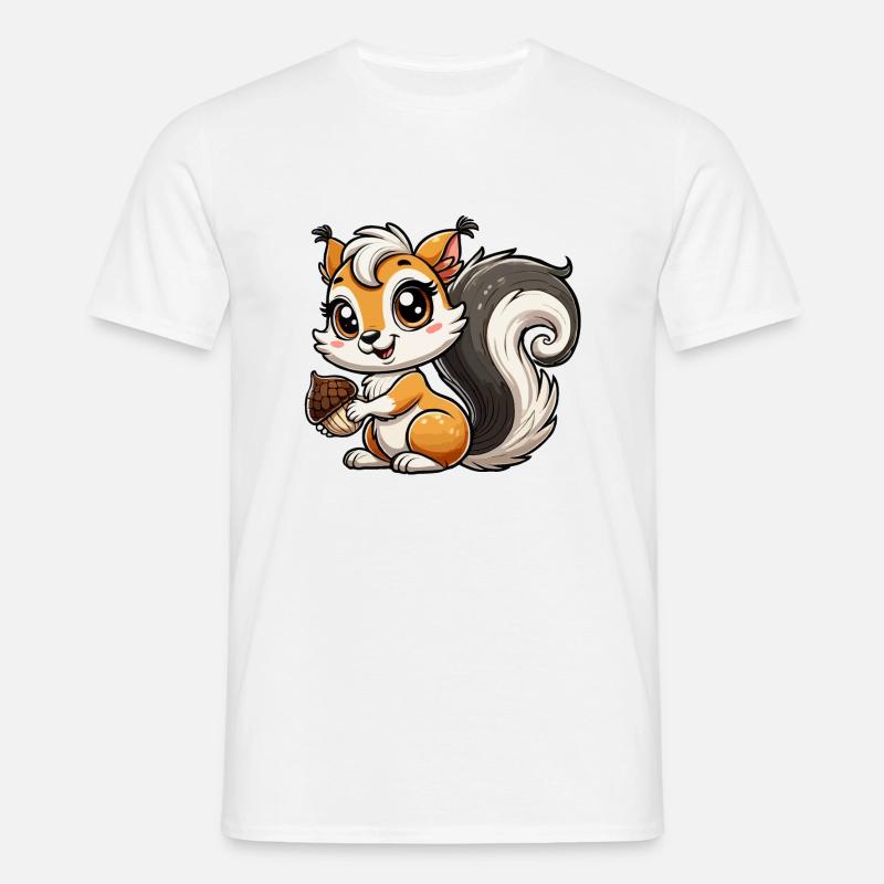 Mädchen Eichhörnchen - Männer T-Shirt - Weiß