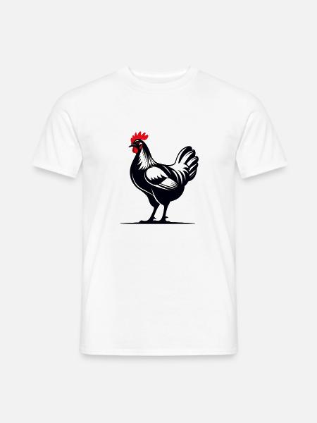 Hahn - Männer T-Shirt - Weiß