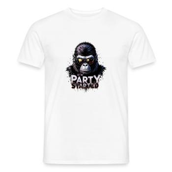 let the party startet Gorilla - Männer T-Shirt - Weiß - Vorne - AI Model Male 178 dark (178cm)