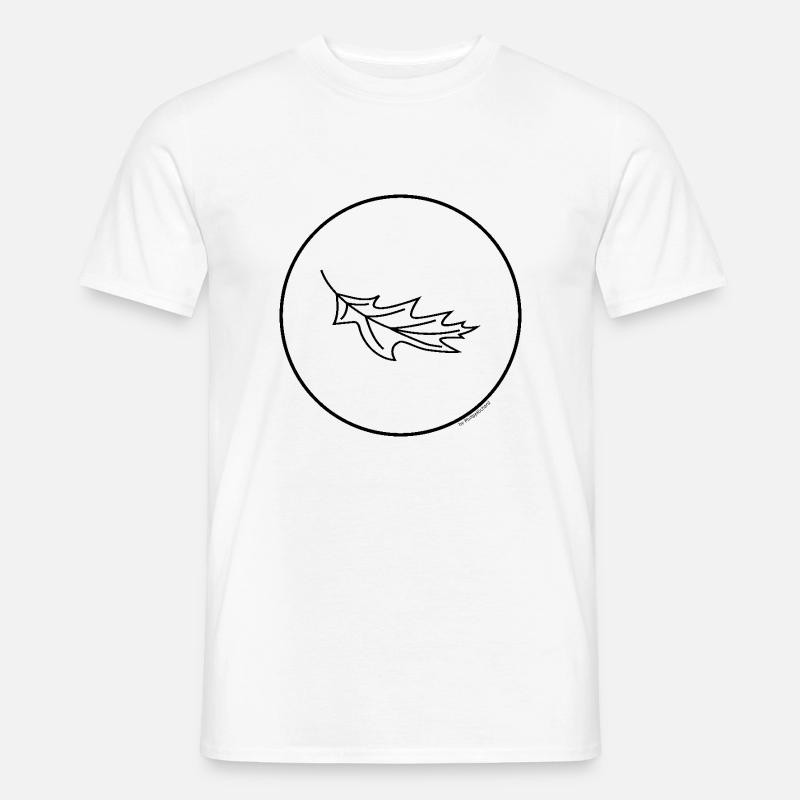 Herbst-Blatt - Männer T-Shirt - Weiß