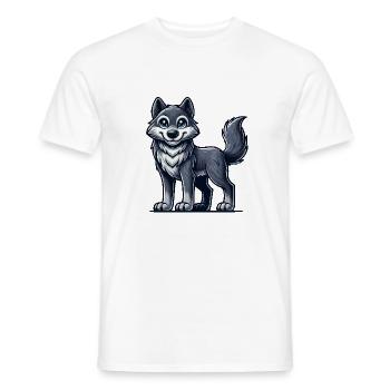 wolf - Men's T-Shirt - white - Front - AI Model Male 178 dark (178cm)