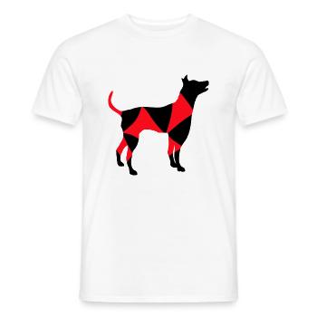 Big Dog Silhouette Cool Pattern - Men's T-Shirt - white - Front - AI Model Male 178 dark (178cm)