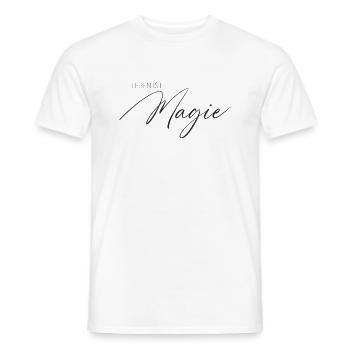 Leben istMagie - Männer T-Shirt - Weiß - Vorne - AI Model Male 178 dark (178cm)