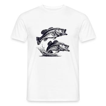 Bass Fishing - Männer T-Shirt - Weiß - Vorne - AI Model Male 178 dark (178cm)
