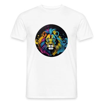 Löwe im Popartstil - Männer T-Shirt - Weiß - Vorne - AI Model Male 178 dark (178cm)