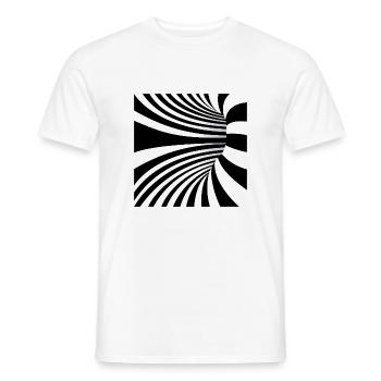 Hypnotic Black and White Art - Men's T-Shirt - white - Front - AI Model Male 178 dark (178cm)