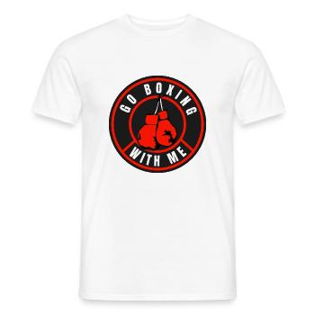 Go boxing with me (Boxen Kampfsport) - Männer T-Shirt - Weiß - Vorne - AI Model Male 178 dark (178cm)