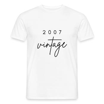 Vintage 2007 Anniversary - Men's T-Shirt - white - Front - AI Model Male 178 dark (178cm)