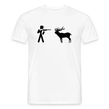 Chasseur sauvage - T-shirt homme - blanc - Devant - AI Model Male 178 dark (178cm)