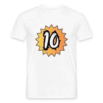 10 ans - T-shirt homme - blanc - Devant - AI Model Male 178 dark (178cm)
