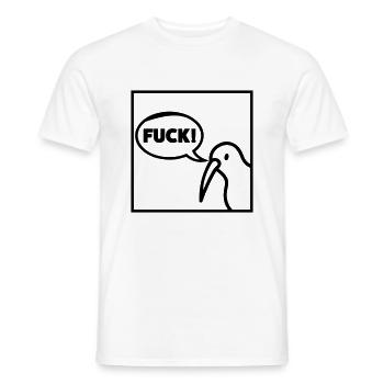 Fuck Vogel V2 - Männer T-Shirt - Weiß - Vorne - AI Model Male 178 dark (178cm)