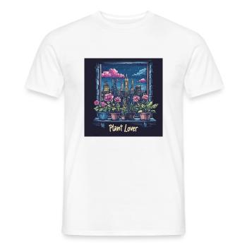 Plant lover NYC - Men's T-Shirt - white - Front - AI Model Male 178 dark (178cm)