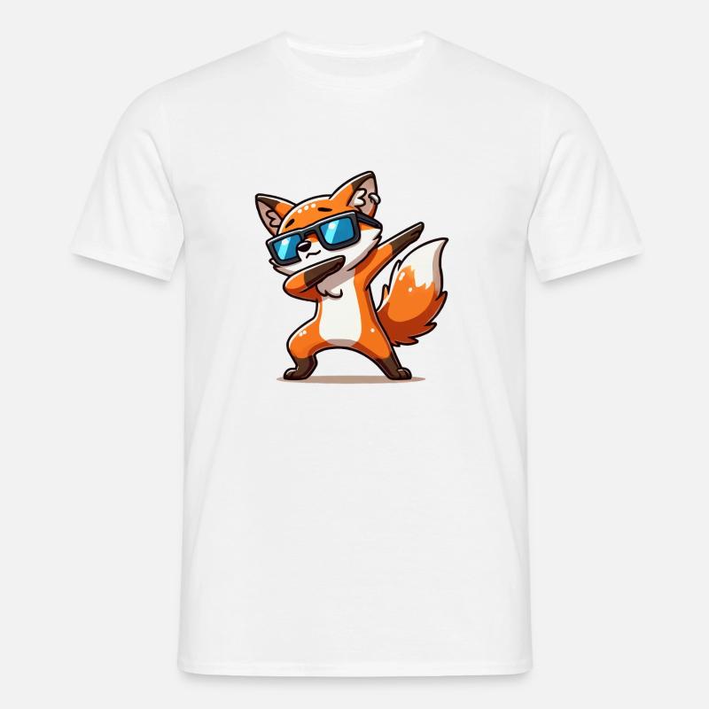 fuchs tier dabbing - Männer T-Shirt - Weiß