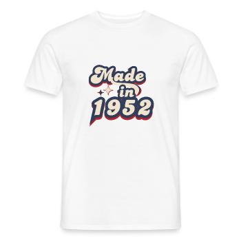Hergestellt im Jahr 1952 Retro - Männer T-Shirt - Weiß - Vorne - AI Model Male 178 dark (178cm)