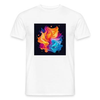 Tourbillon coloré - T-shirt homme - blanc - Devant - AI Model Male 178 dark (178cm)