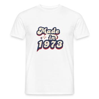 Made in 1973 Retro - Men's T-Shirt - white - Front - AI Model Male 178 dark (178cm)