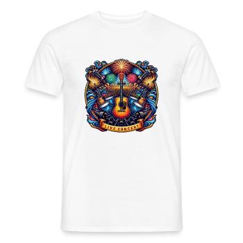 Logo du concert en direct - T-shirt homme - blanc - Devant - AI Model Male 178 dark (178cm)