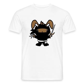 Hase Ninja Stern Kämpfer Japanischer Assassine - Männer T-Shirt - Weiß - Vorne - AI Model Male 178 dark (178cm)
