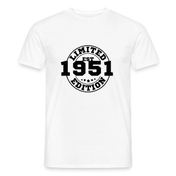 1951 Limitierte Auflage - Männer T-Shirt - Weiß - Vorne - AI Model Male 178 dark (178cm)