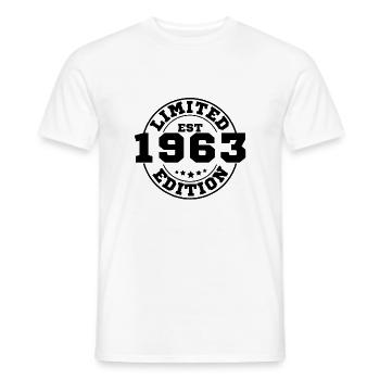 1963 Limitierte Auflage - Männer T-Shirt - Weiß - Vorne - AI Model Male 178 dark (178cm)