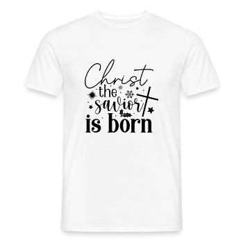 Christ der Retter ist geboren - Männer T-Shirt - Weiß - Vorne - AI Model Male 178 dark (178cm)