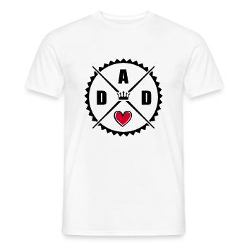 Dad Heart - Men's T-Shirt - white - Front - AI Model Male 178 dark (178cm)