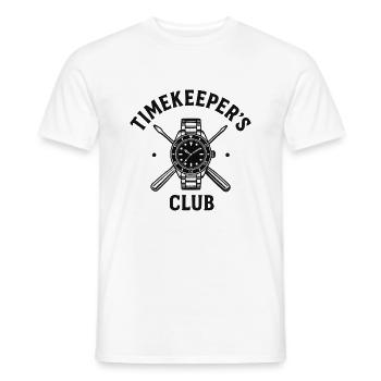 Timekeepers Club für Uhrmacher und Sammler - Männer T-Shirt - Weiß - Vorne - AI Model Male 178 dark (178cm)