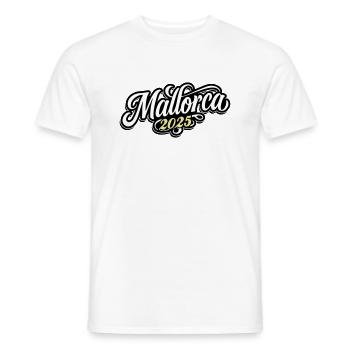 Mallorca 2025 - Männer T-Shirt - Weiß - Vorne - AI Model Male 178 dark (178cm)