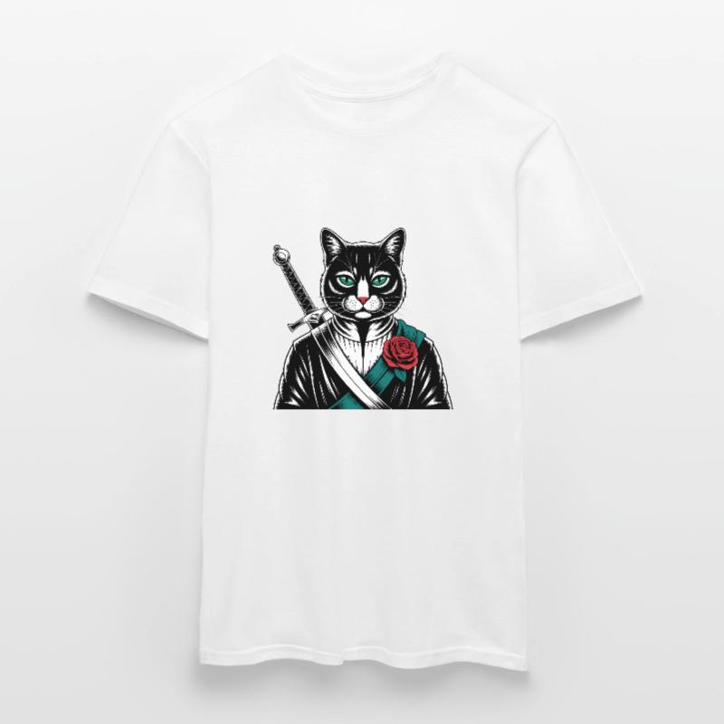 Le chat samourai, le chat Bushido T-shirt homme