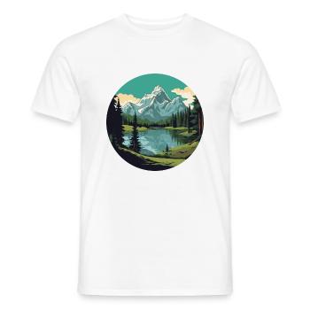 Lake lucerne - Men's T-Shirt - white - Front - AI Model Male 178 dark (178cm)