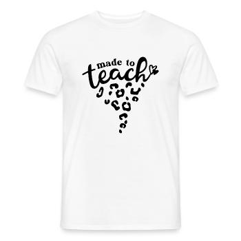 Fait pour enseigner l’inspiration de l’enseignant - T-shirt homme - blanc - Devant - AI Model Male 178 dark (178cm)