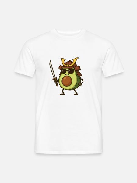 Avocado Samurai - Men's T-Shirt - white