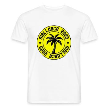 Mallorca 2025 - Männer T-Shirt - Weiß - Vorne - AI Model Male 178 dark (178cm)