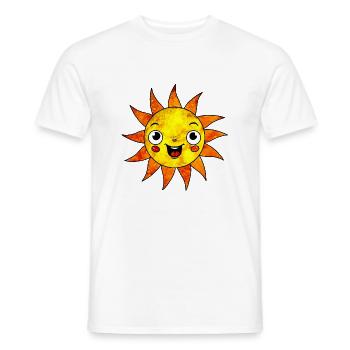 Soleil cosmique - T-shirt homme - blanc - Devant - AI Model Male 178 dark (178cm)