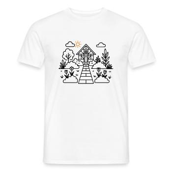 Allotment Garden Nature - Men's T-Shirt - white - Front - AI Model Male 178 dark (178cm)