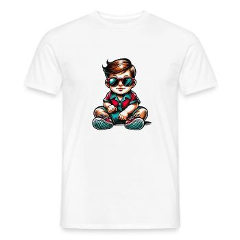 Baby Sonnenbrille Comic - Männer T-Shirt - Weiß - Vorne - AI Model Male 178 dark (178cm)