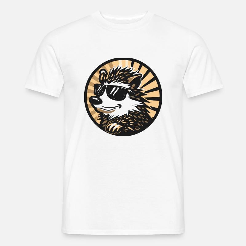 Igel Comic Cool - Männer T-Shirt - Weiß